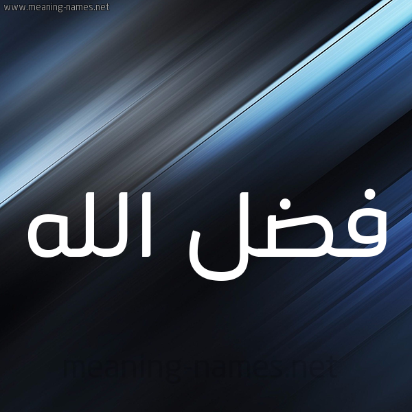 شكل 3 صوره ديجيتال للإسم بخط عريض صورة اسم فضلُ الله Fdl-Allah